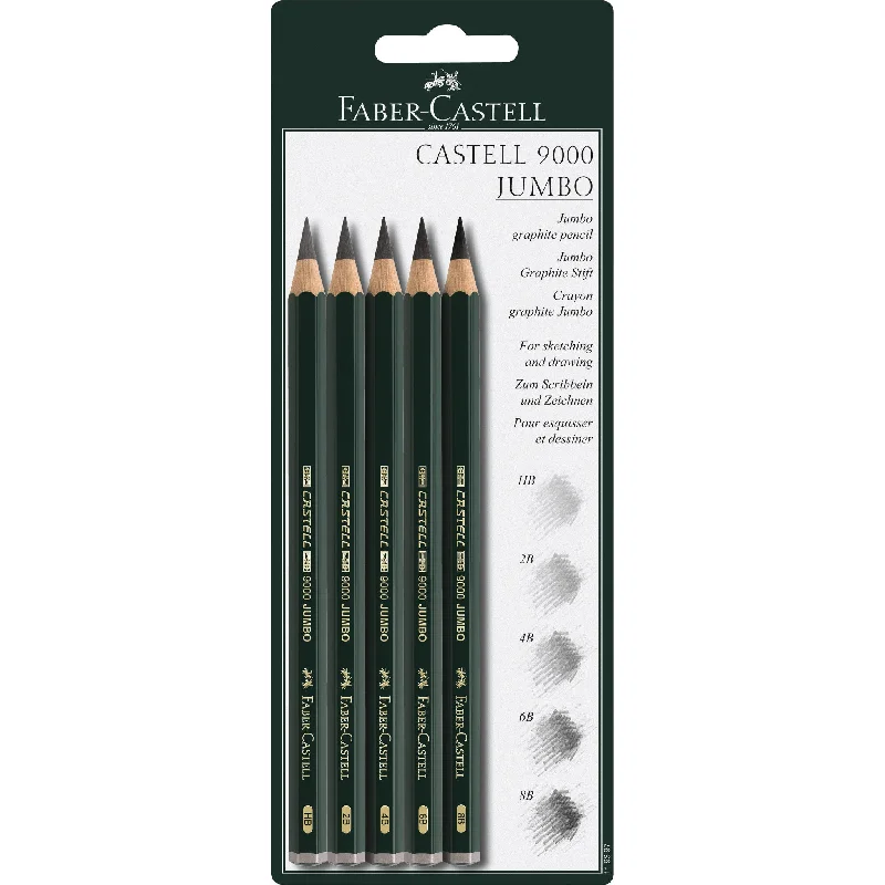 Castell 9000 Jumbo Graphite Pencils, Set of 5 - #119397