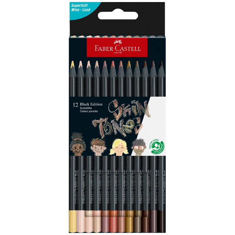 Black Edition Colored Pencils, Skin Tones - Box of 12 - #116414