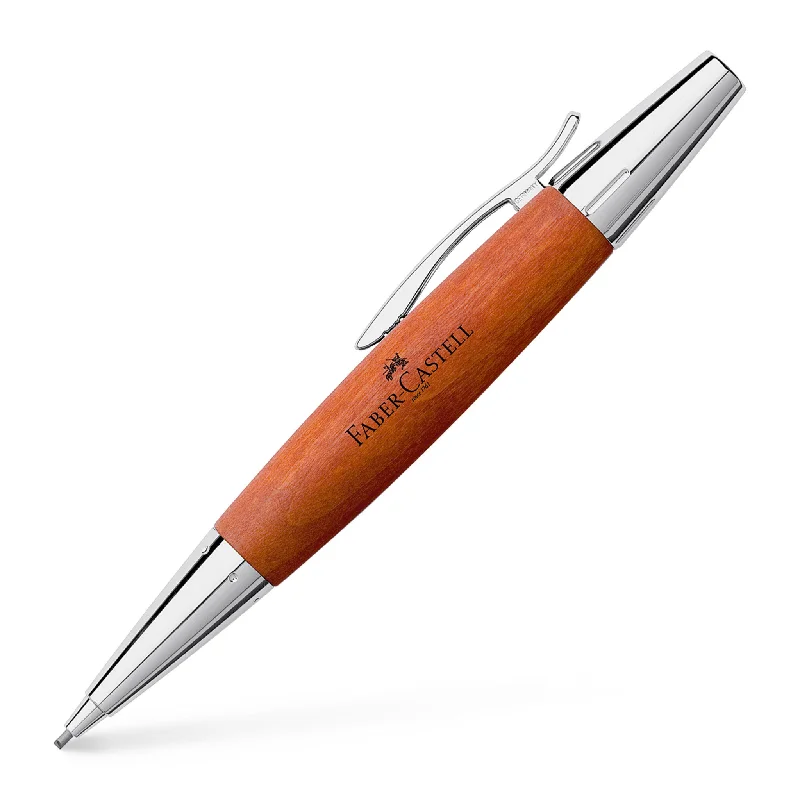 e-motion Mechanical Pencil, Wood & Polished Chrome - Brown - #138382