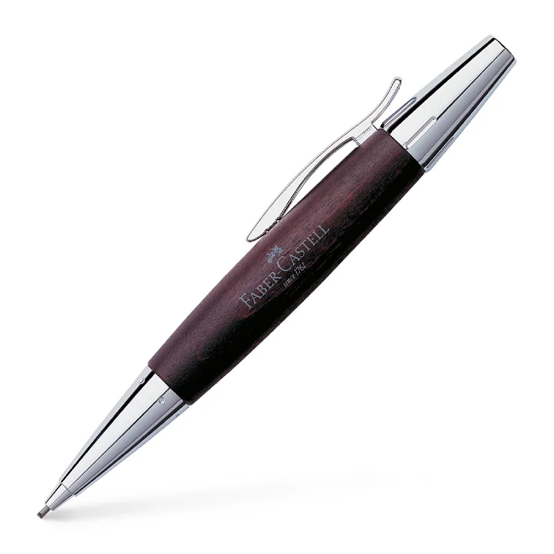 e-motion Mechanical Pencil, Wood & Polished Chrome - Dark Brown - #138381