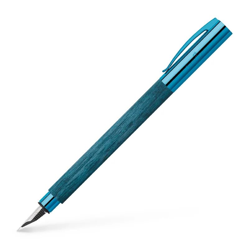 Ambition Fountain Pen, Blue Wood - Medium - #148030