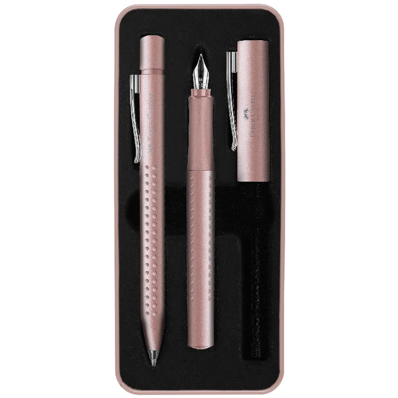 Grip 2011 Fountain & Ballpoint Pen Gift Set, Pale Rose - #201539