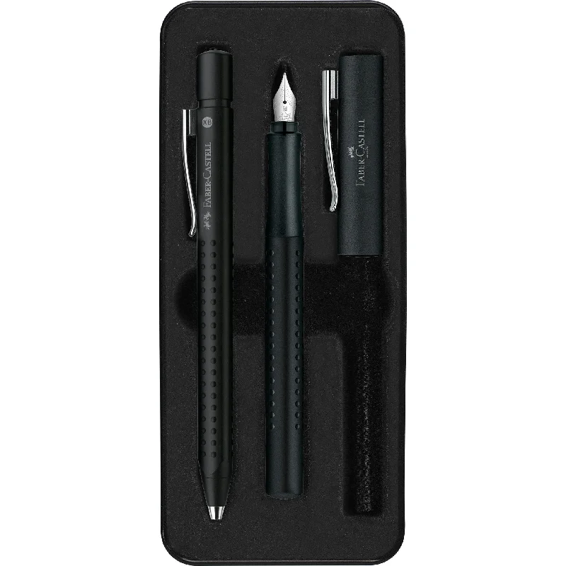 Grip 2011 Fountain & Ballpoint Pen Gift Set, Black - #140983