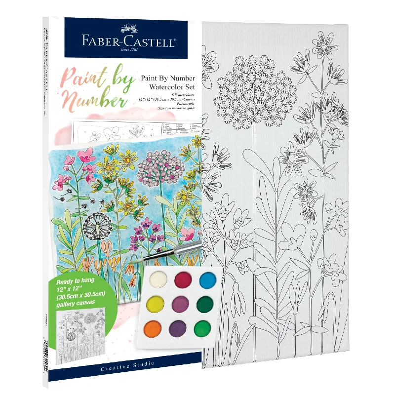 Watercolor Paint by Number Farmhouse Floral - #770631