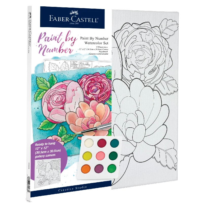 Watercolor Paint by Number Bold Floral
 - #770630