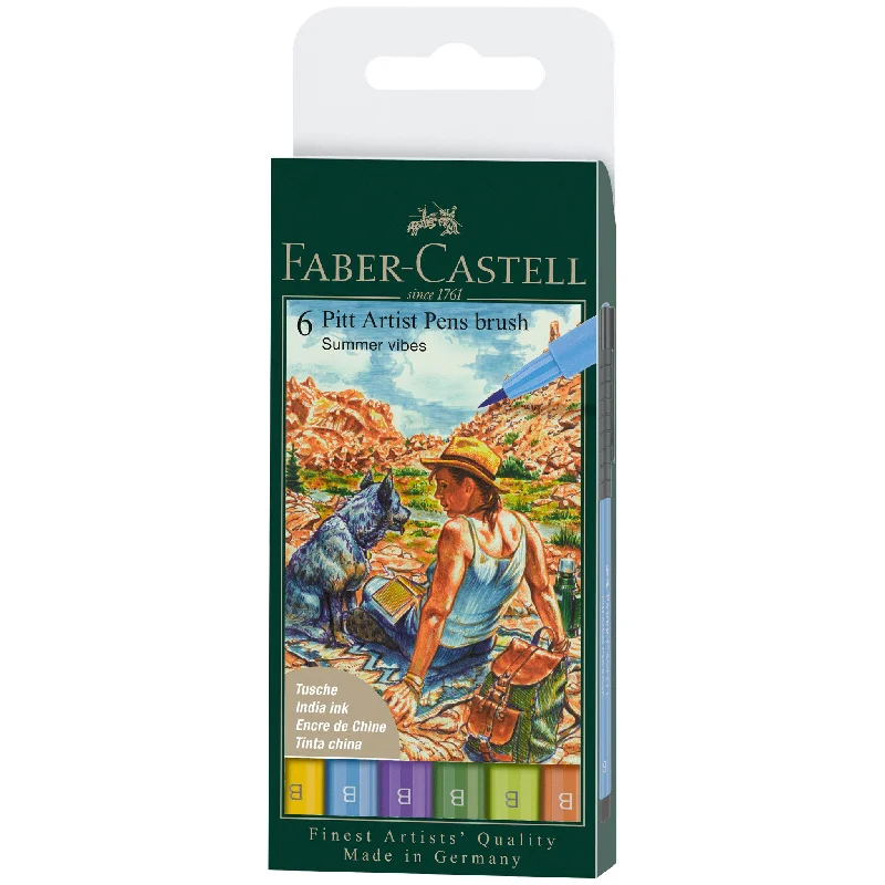 Pitt Artist Pen, Brush - Summer Vibes Wallet of 6 - #167178