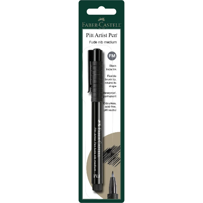 Pitt Artist Pen, Fude Medium - #199 Black - #800148