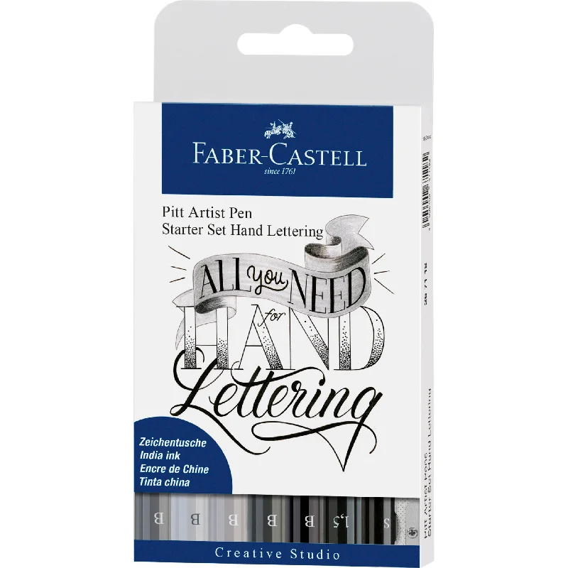 Pitt Artist Pen, Hand Lettering Starter Set - Wallet of 8 - #267118