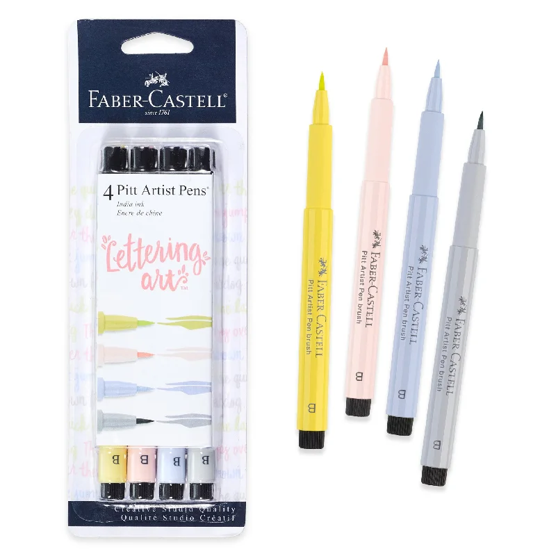 Pitt Artist Pen, Lettering Art - Pastels Set of 4 - #770080