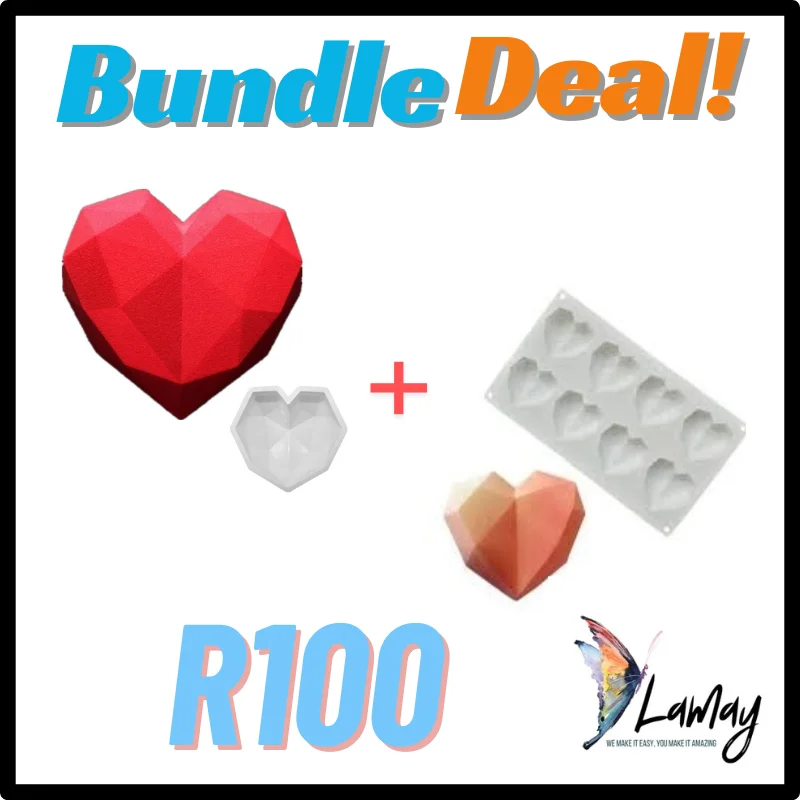 Bundle Deal Geometric Heart Silicone mould