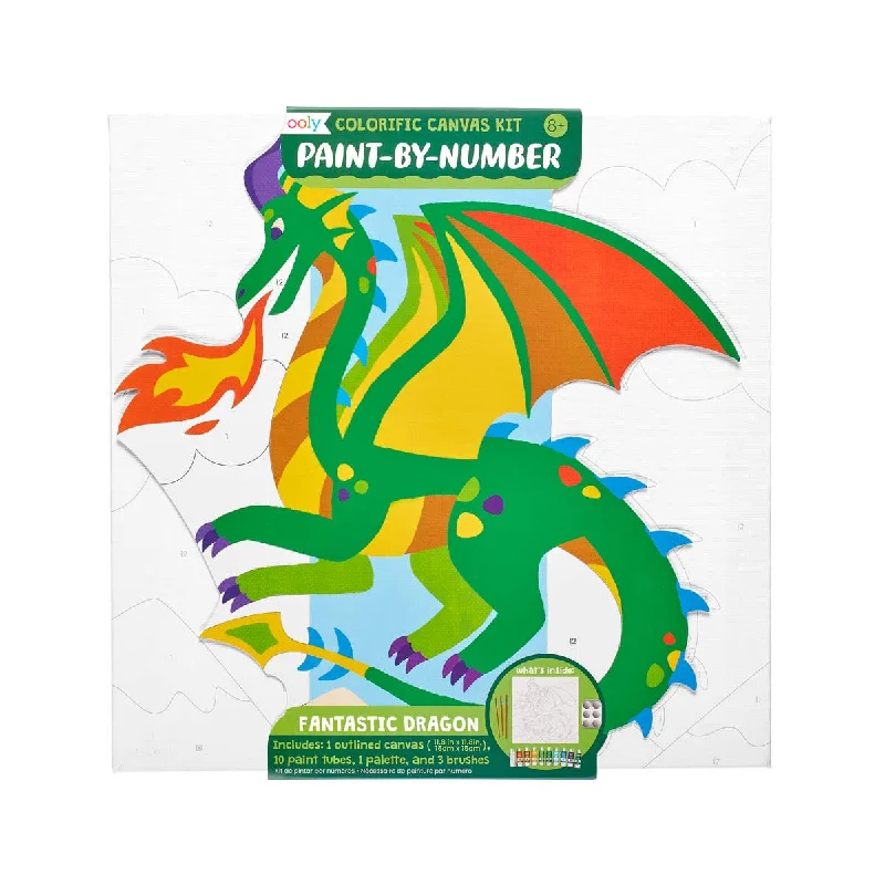 Colorific Canvas Paint by Number Kit - Fantastic Dragon