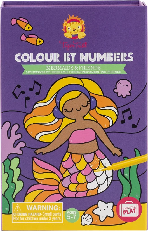 Colour by Numbers Mermaids and Friends