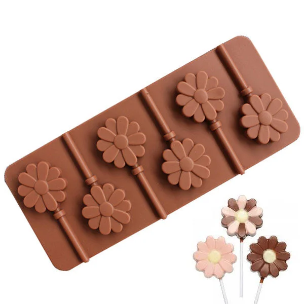 Flower Lollipop silicone mould