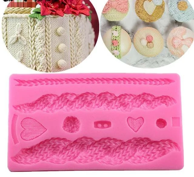 Knitted Border silicone mould