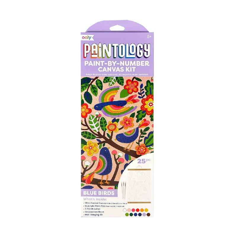 Paintology Paint-By-Number Canvas Kit - Blue Birds