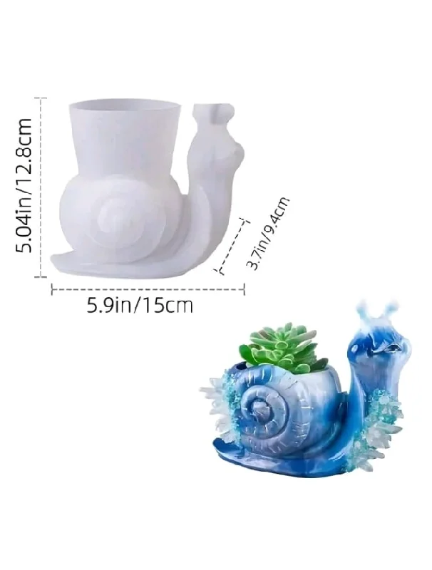 Silicone Mould Cement Planter Snail