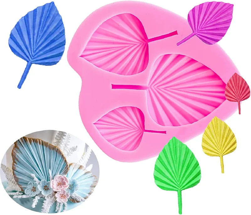 Silicone Mould Fan Palm Leaves Medium