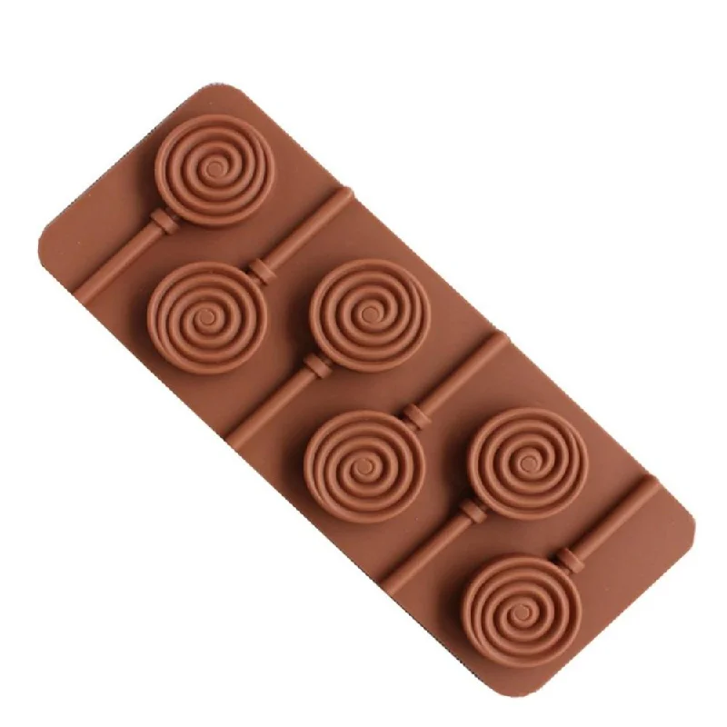 Swirl Lollipop silicone mould, 4cm