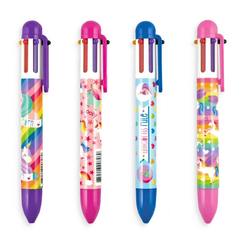 Unique Unicorns 6 Click Multi Color Pen