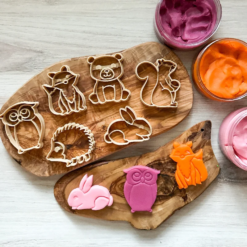 Woodland Animals - Mini Dough Cutters - Plant Based Plastic - Eco Cutters