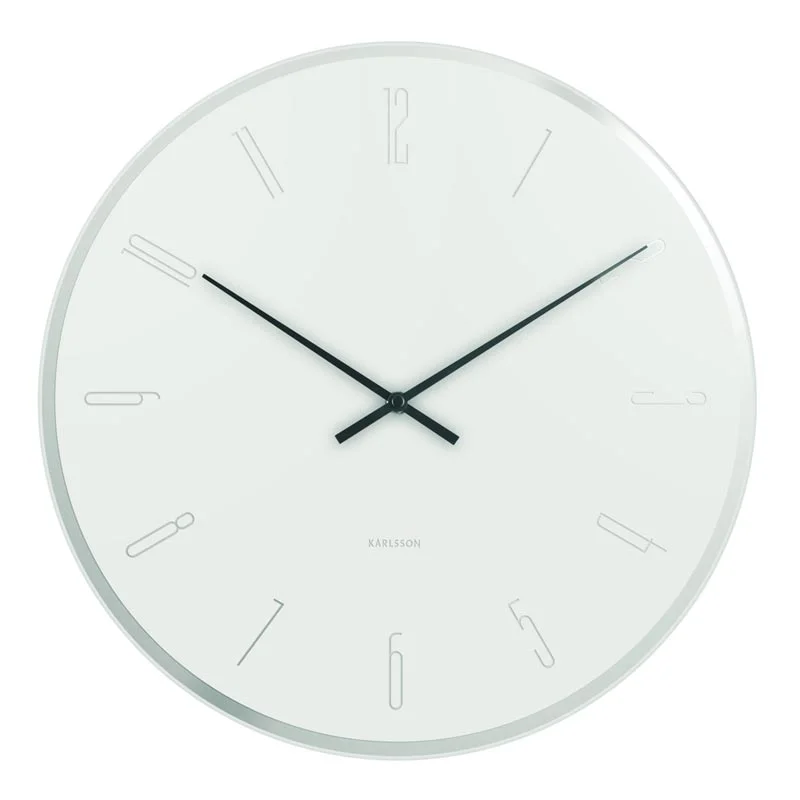 Mirror Numbers Wall Clock - White (40cm)