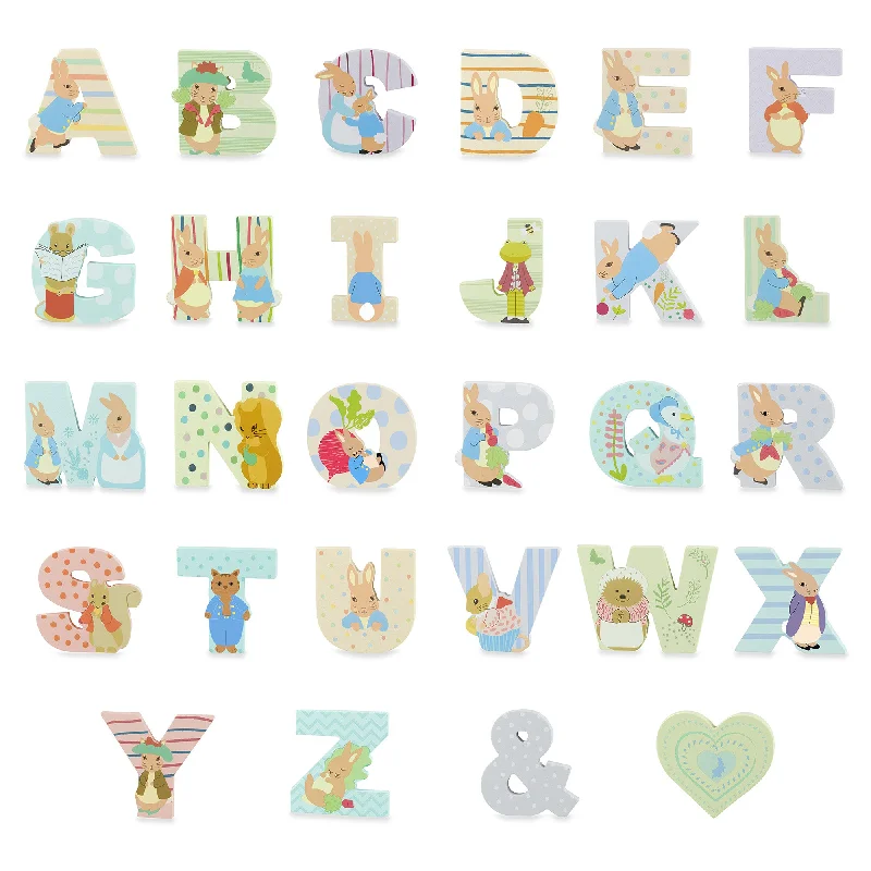 Mixed pack of 228 Peter Rabbit™ letters (with optional free stand)