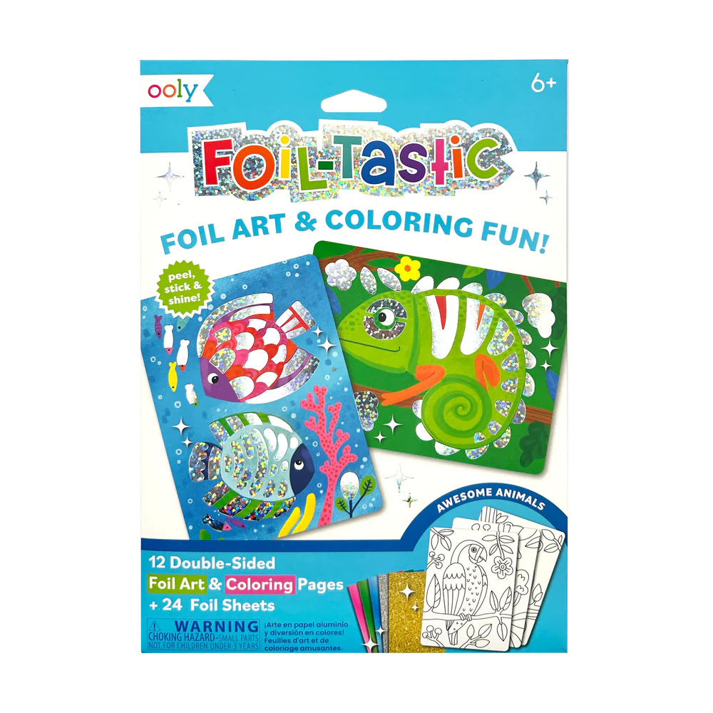 Foil-tastic Foil Art & Coloring Set - Awesome Animals | OOLY