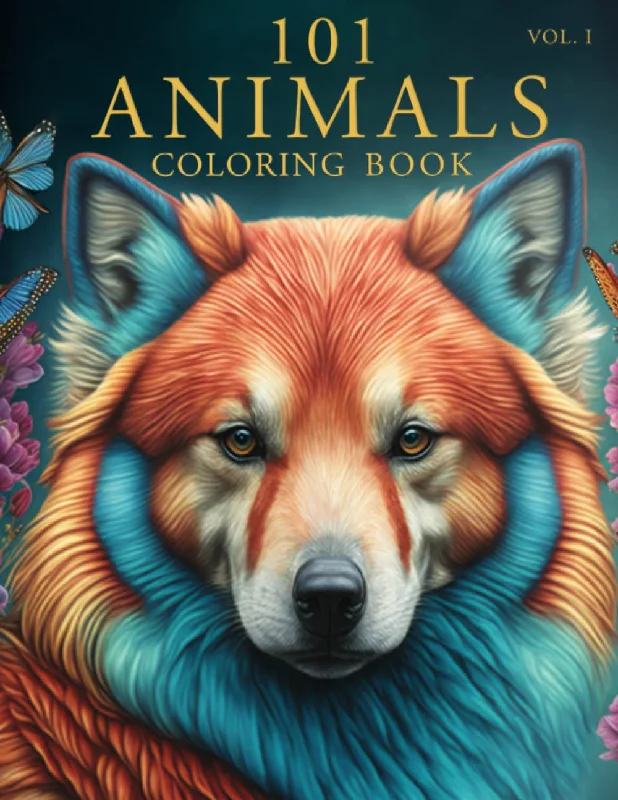 101 Animals Coloring book Vol. 1: Great Gift for Boys & Girls Ages 4-8, 4-10, or Adults looking for Relaxation / Stress-Relief