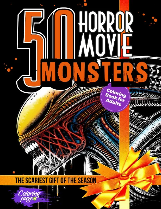 50 Horror Movie Monsters: Coloring Book for Adults (50 Classic Icons to Color)