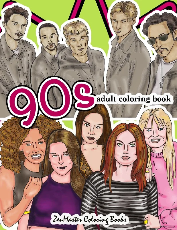 90s Adult Coloring Book: 1990s Inspired Coloring Book for Adults for Relaxation and Entertainment (Therapeutic Coloring Books for Adults)