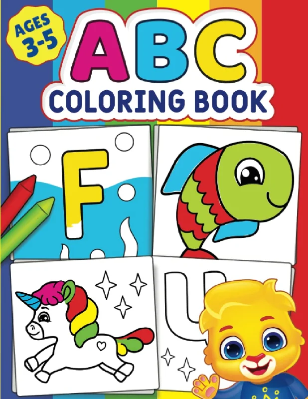 ABC Coloring Book: Color 100+ Animals, Birds, Vehicles, Fruits, Toys & Alphabets For Boys & Girls | Coloring Book for Toddlers and Preschool Kids |