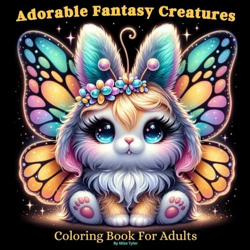 Adorable Fantasy Creatures Coloring Book For Adults: A Stress-Relieving Coloring Book with Different Creatures for Creativity and Relaxation