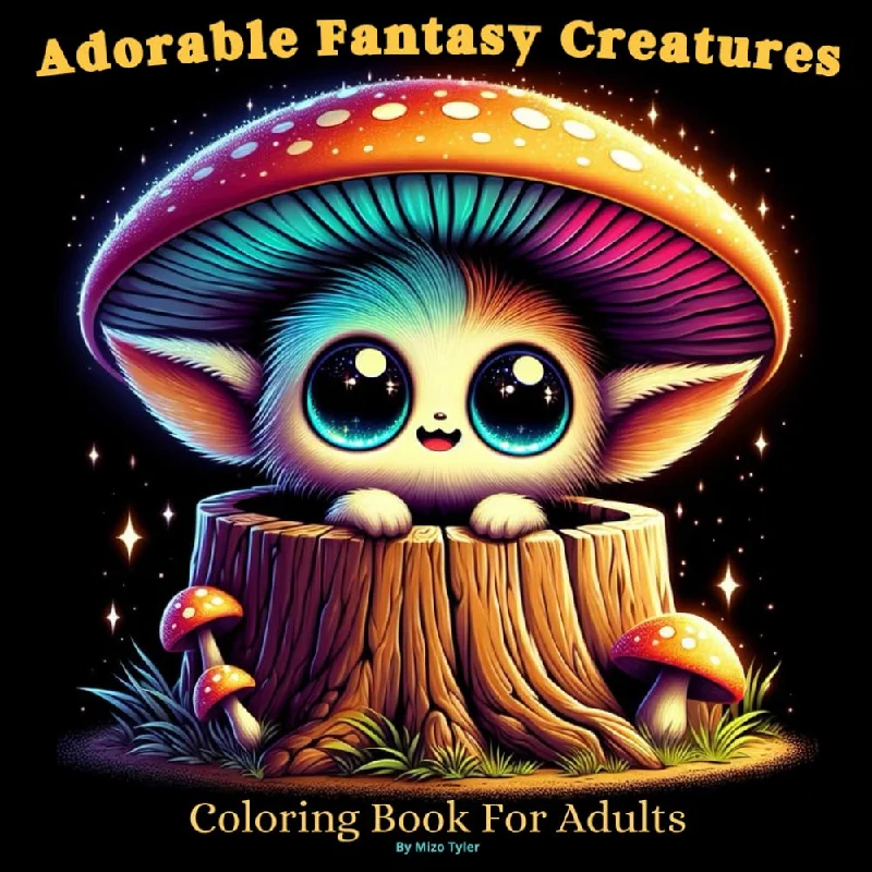 Adorable Fantasy Creatures Coloring Book For Adults: Magical Fantasy Creatures Coloring Book for Relaxation and Stress Relief