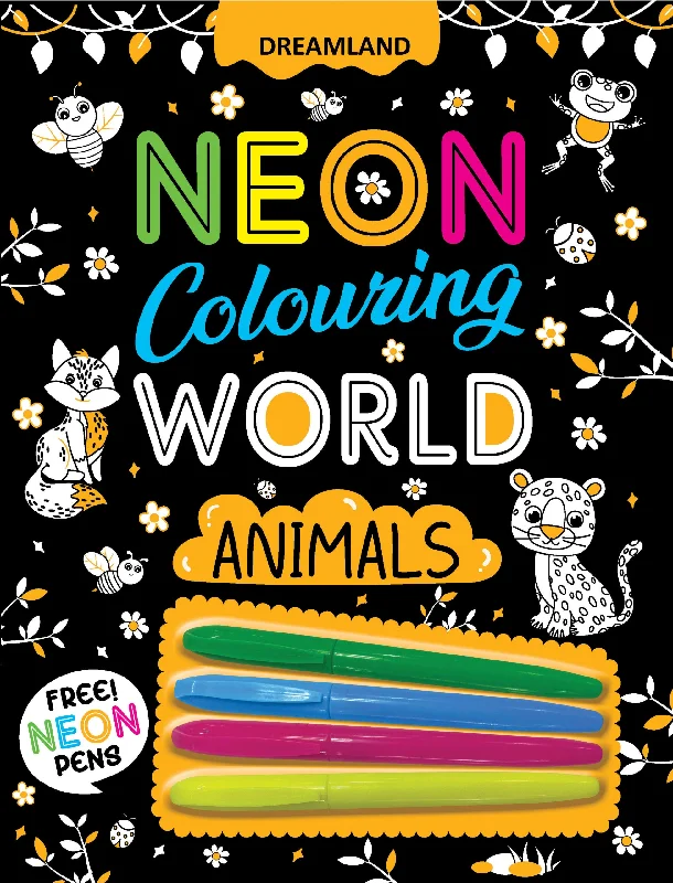 Animals Neon Colouring World Book for Kids Age 4 - 7  years with Neon Pens