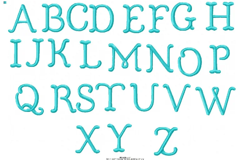 Bluebell Font 1.5", 1.75" and 2"  Sizes  - Goes with the Bluebell Vintage Font