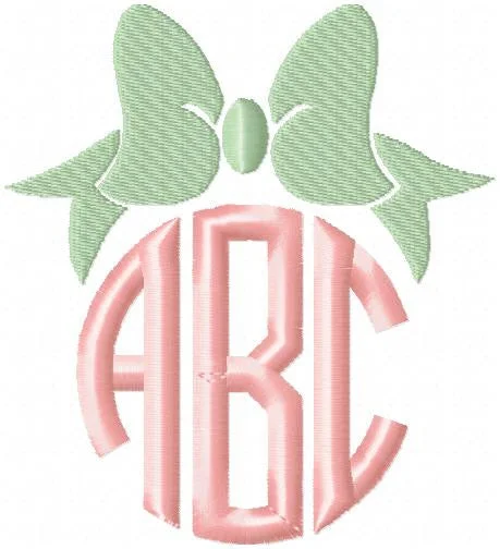 Bow Monogram Topper