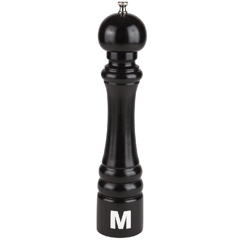 12" President Custom Monogram Ebony Pepper Mill