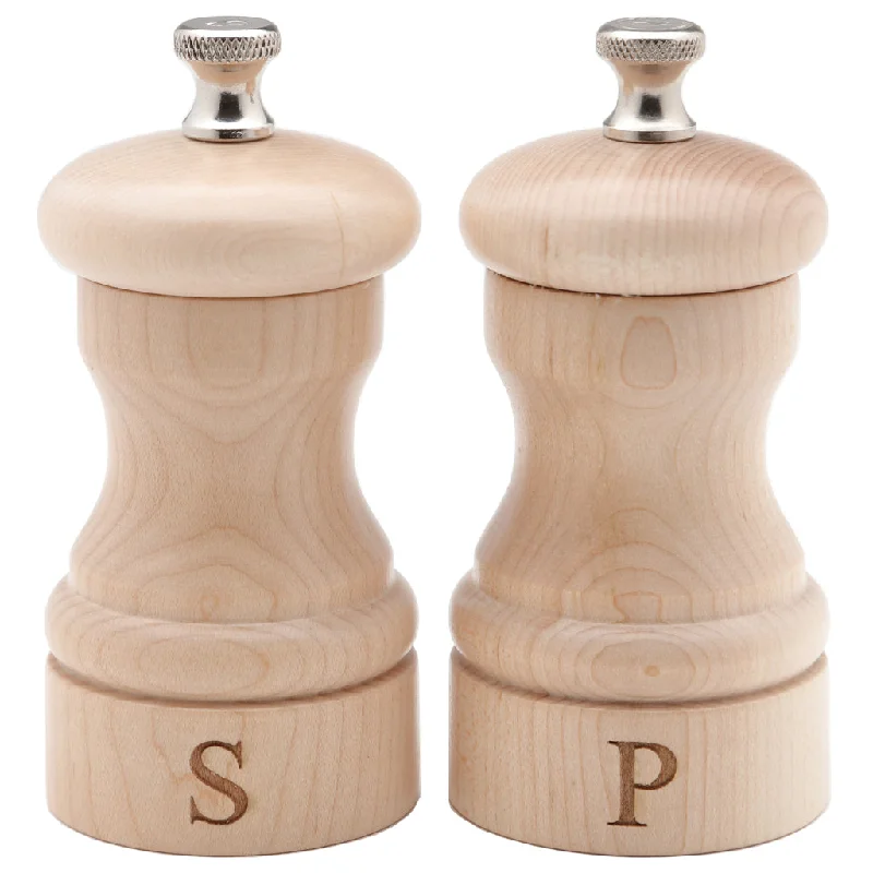 4" Capstan Pepper Mill & Salt Mill Set - S & P Engraved