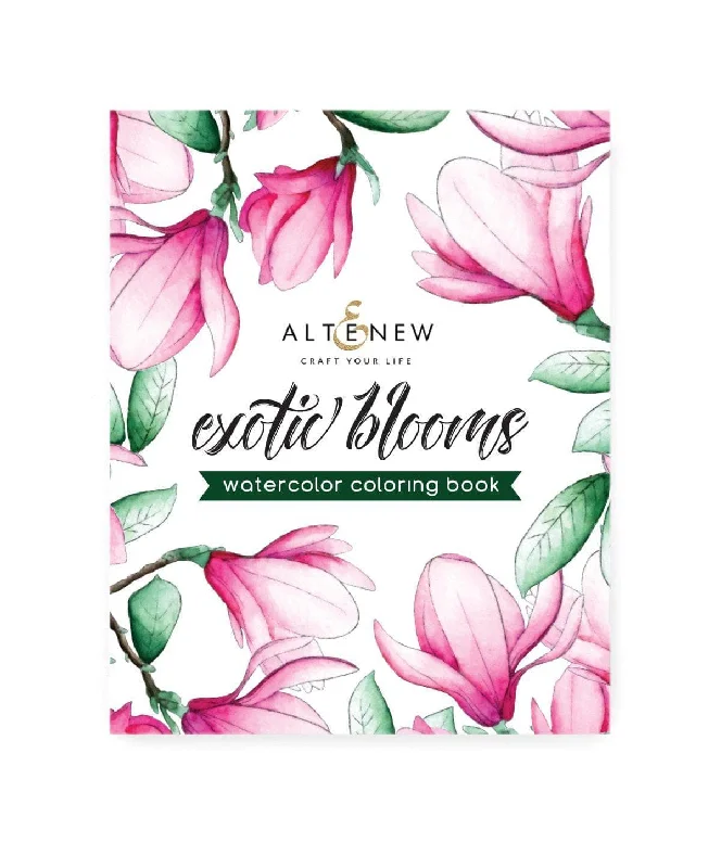 Exotic Blooms Watercolor Coloring Book