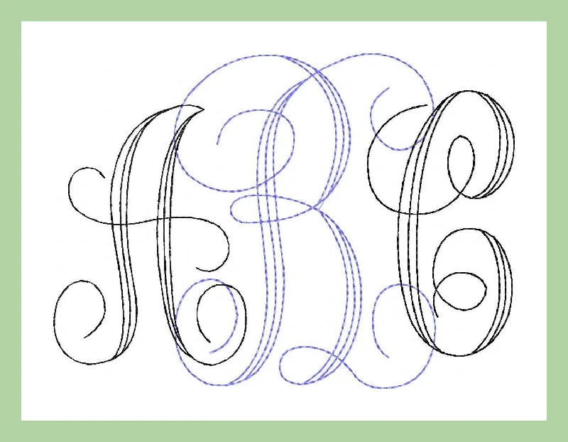 Single Stitch  Vines Font Extra Large