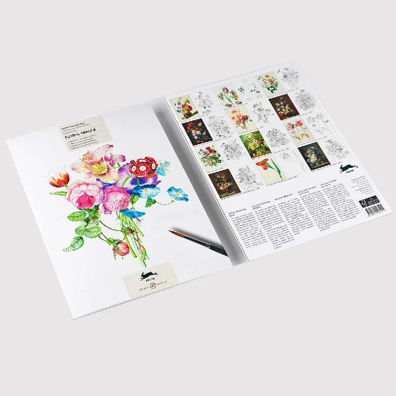 Blossom and Bloom: A Floral Images Artists' 16 Page Colouring Book