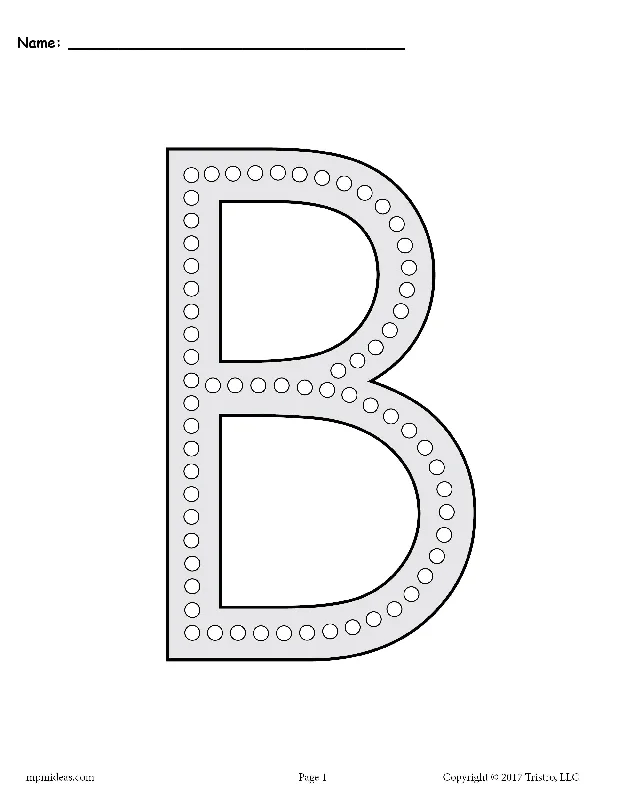 FREE Letter B Q-Tip Painting Printables - Includes Uppercase and Lowercase Letter B Worksheets