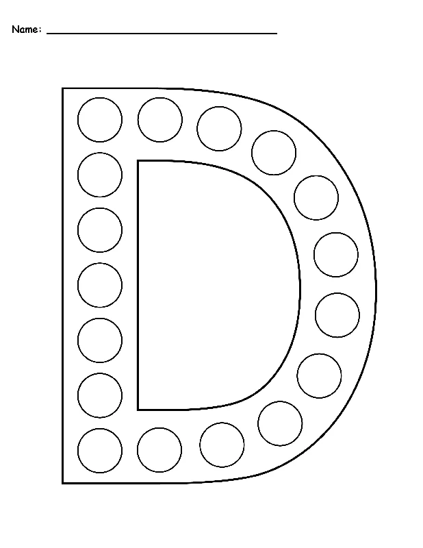 FREE Letter D Do-A-Dot Printables - Uppercase & Lowercase!