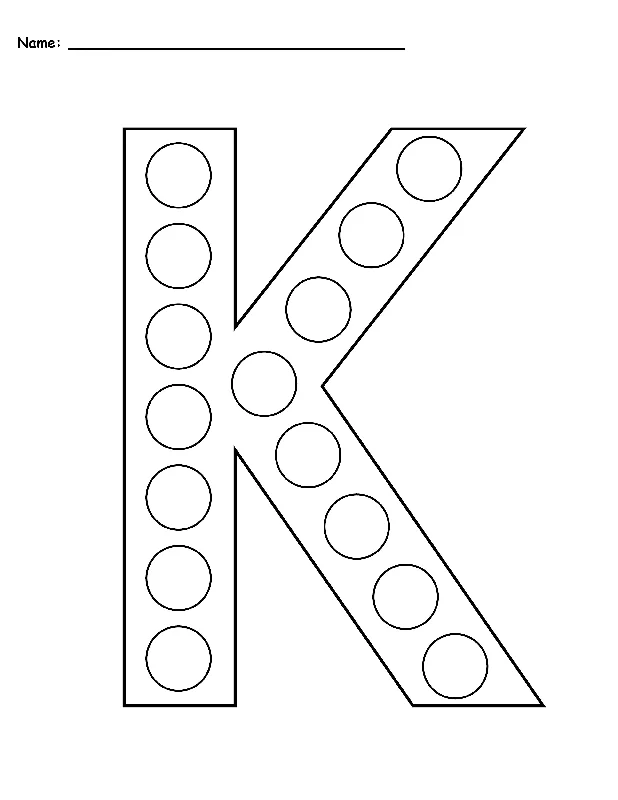 FREE Letter K Do-A-Dot Printables - Uppercase & Lowercase!