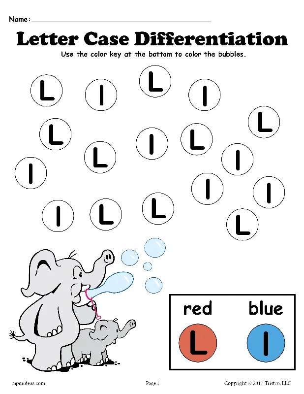 FREE Letter L Do-A-Dot Printables For Letter Case Differentiation Practice!