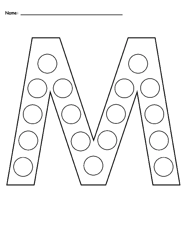 FREE Letter M Do-A-Dot Printables - Uppercase & Lowercase!