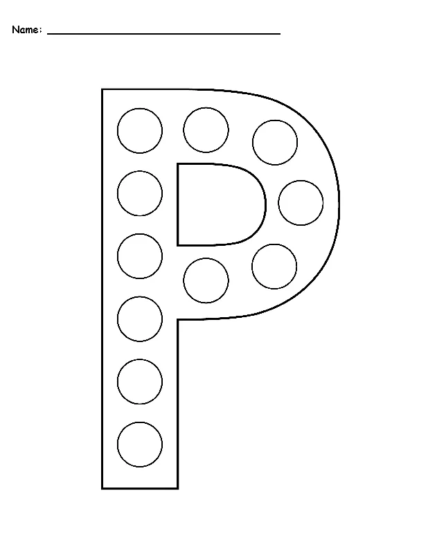 FREE Letter P Do-A-Dot Printables - Uppercase & Lowercase!