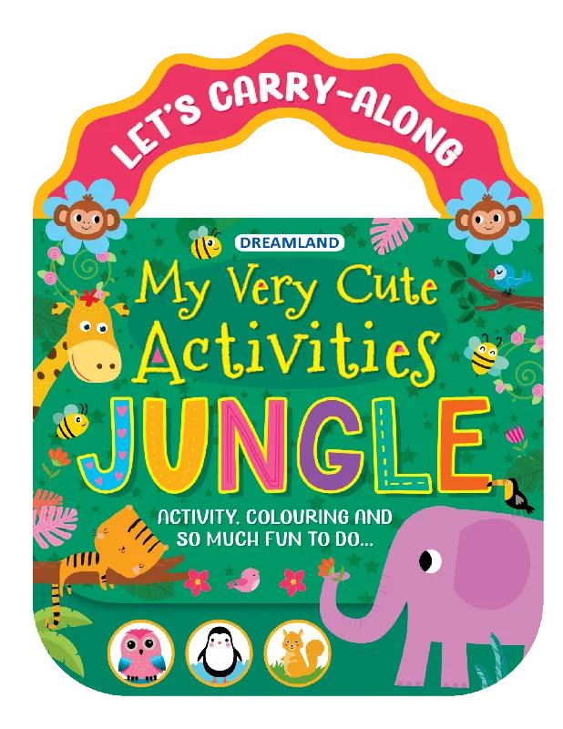 Jungle- Let's Carry-Along Activity, Colouring Book for Kids Age 3 -8 years (My Very Cute Activities Series)