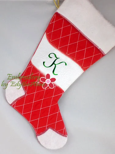 MONOGRAM CHRISTMAS STOCKINGS In The Hoop - Digital Download -