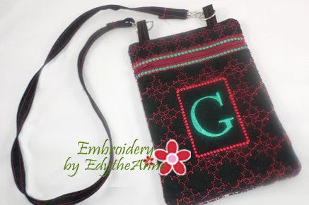 MONOGRAM CROSSBODY BAG - In The Hoop Machine Embroidery